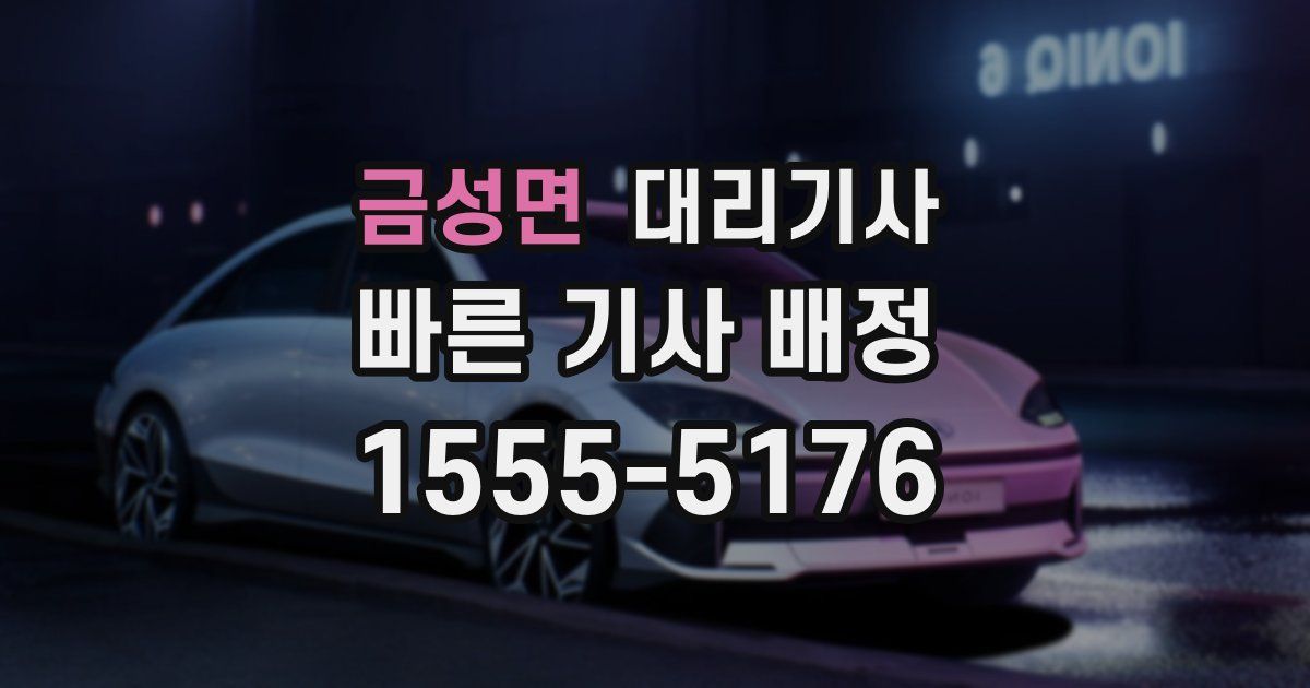 금성면 대리기사