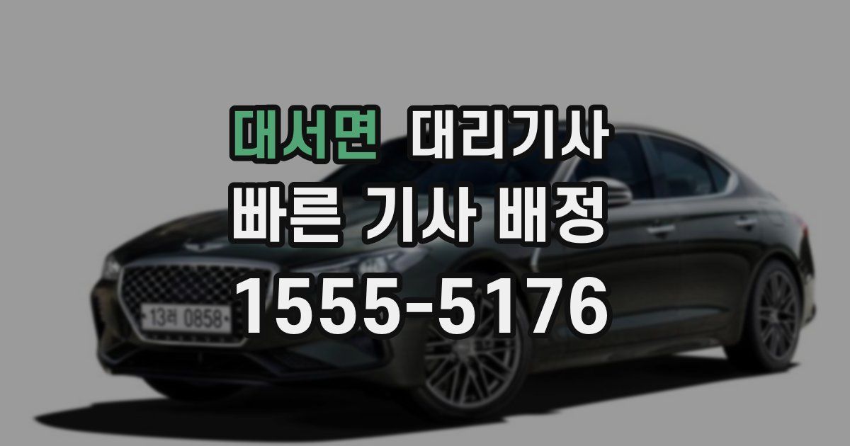 대서면 대리기사