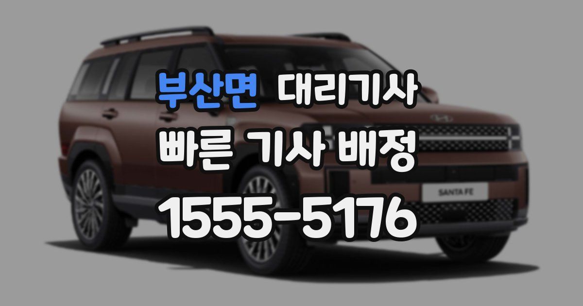 부산면 대리기사