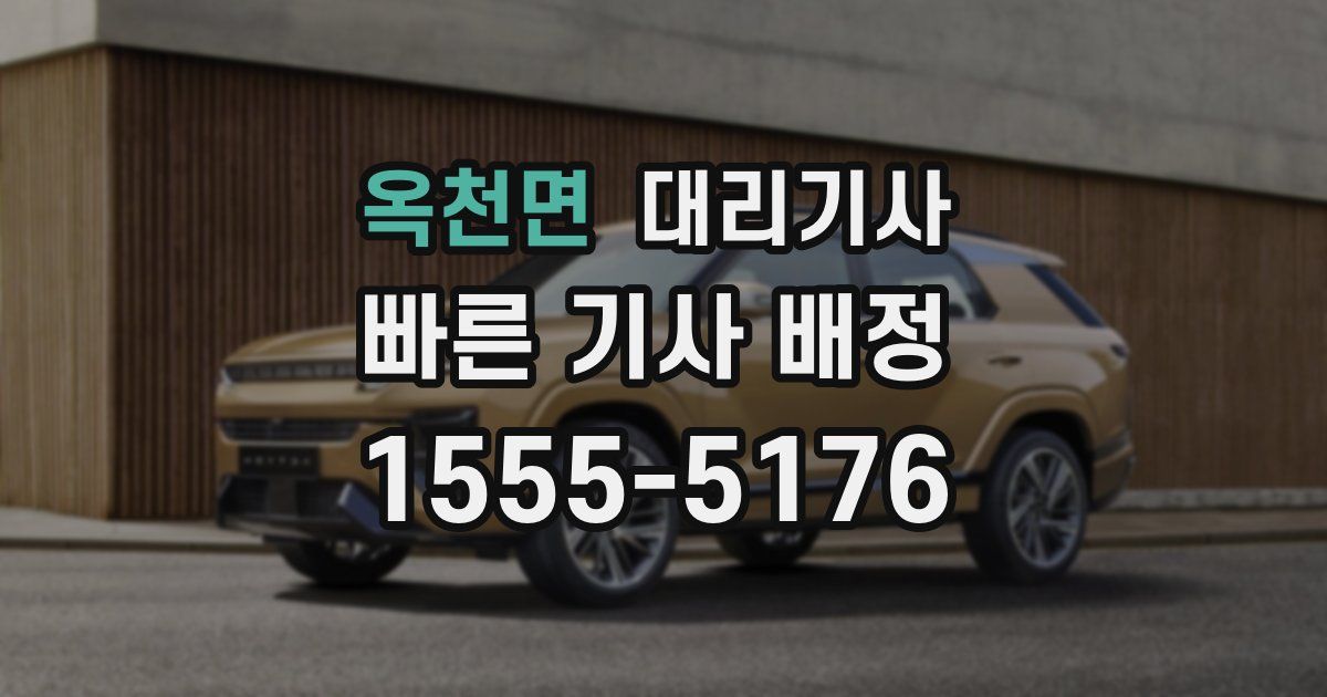 옥천면 대리기사