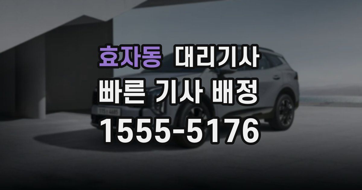 효자동 대리기사