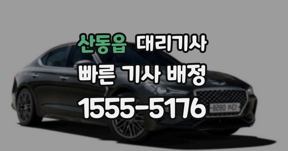 산동읍 대리기사