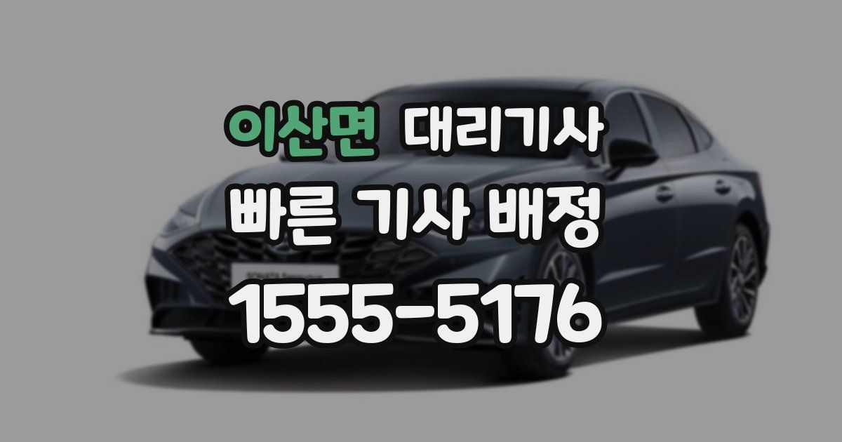 이산면 대리기사