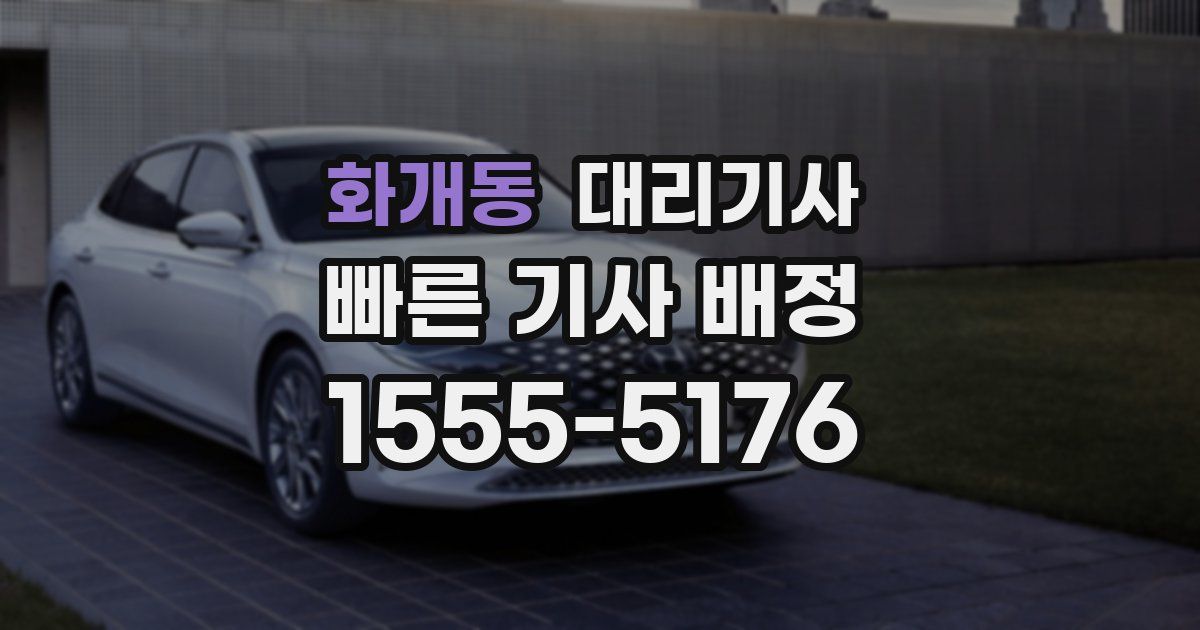 화개동 대리기사