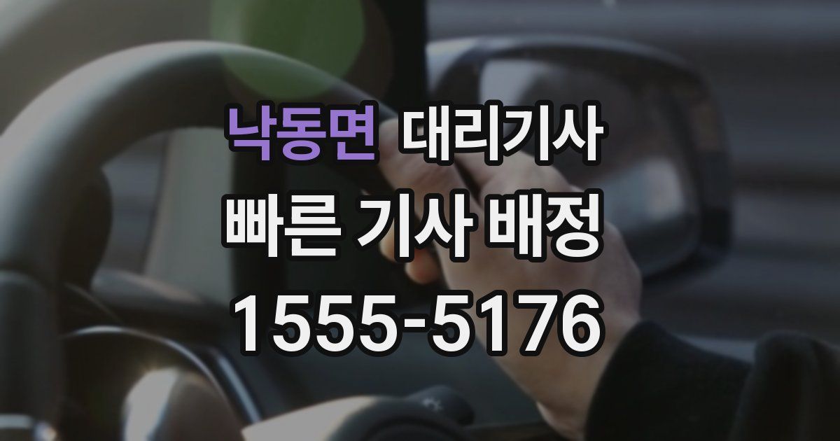 낙동면 대리기사