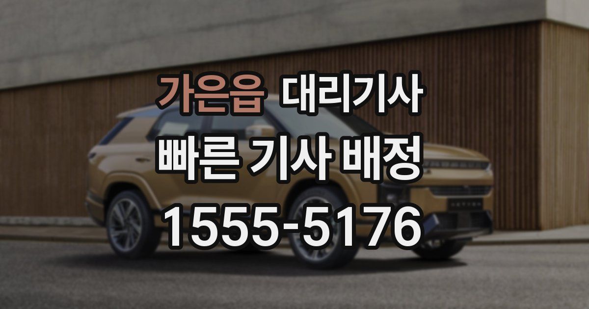 가은읍 대리기사