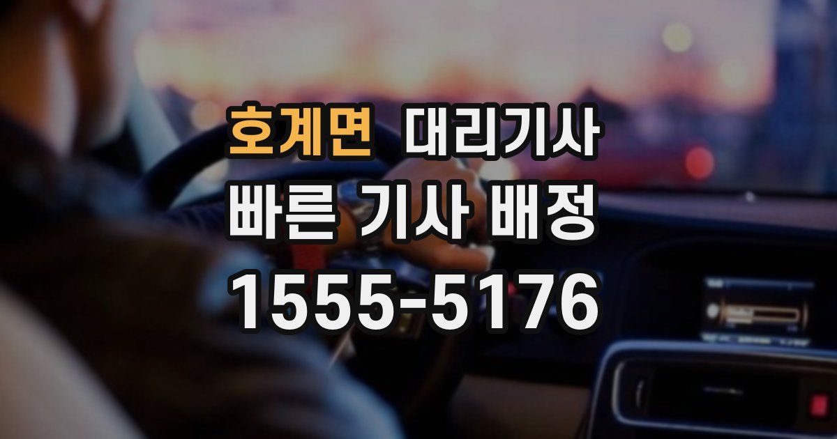 호계면 대리기사