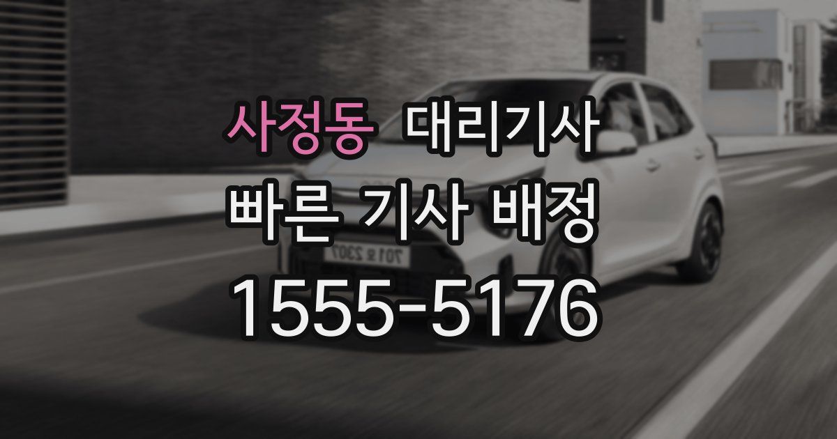 사정동 대리기사