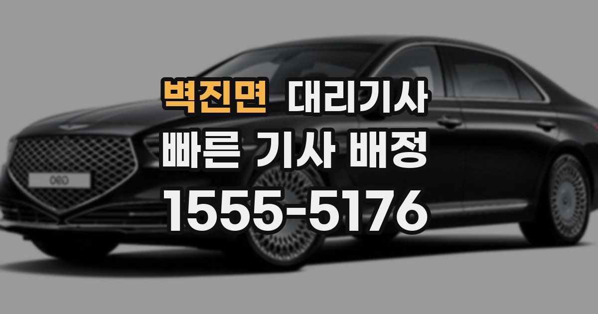 벽진면 대리기사