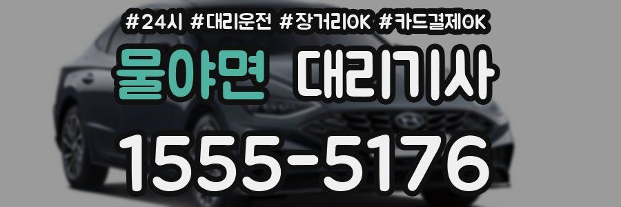 물야면 대리기사