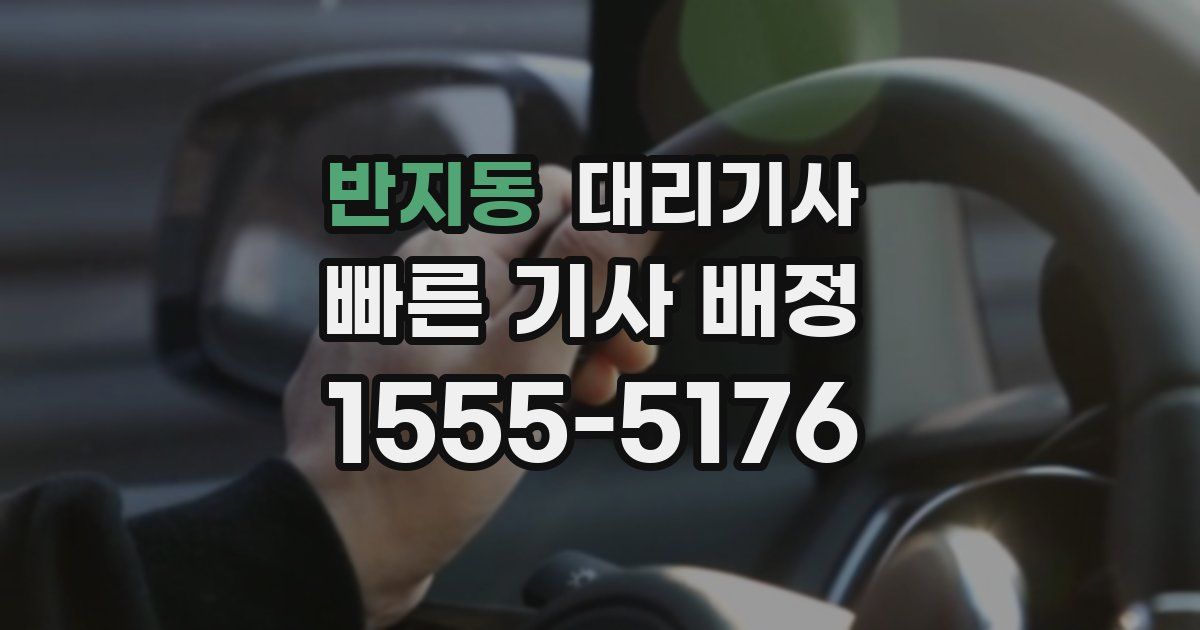 반지동 대리기사