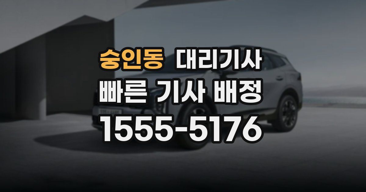 숭인동 대리기사