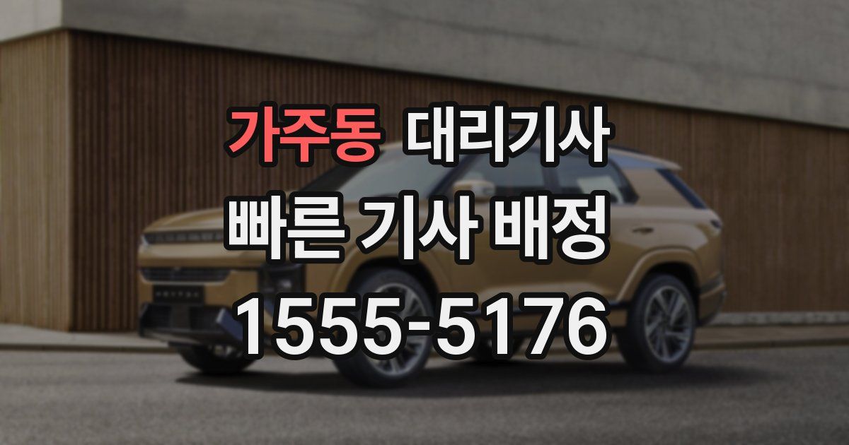 가주동 대리기사