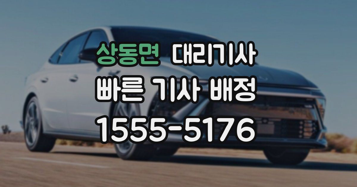 상동면 대리기사