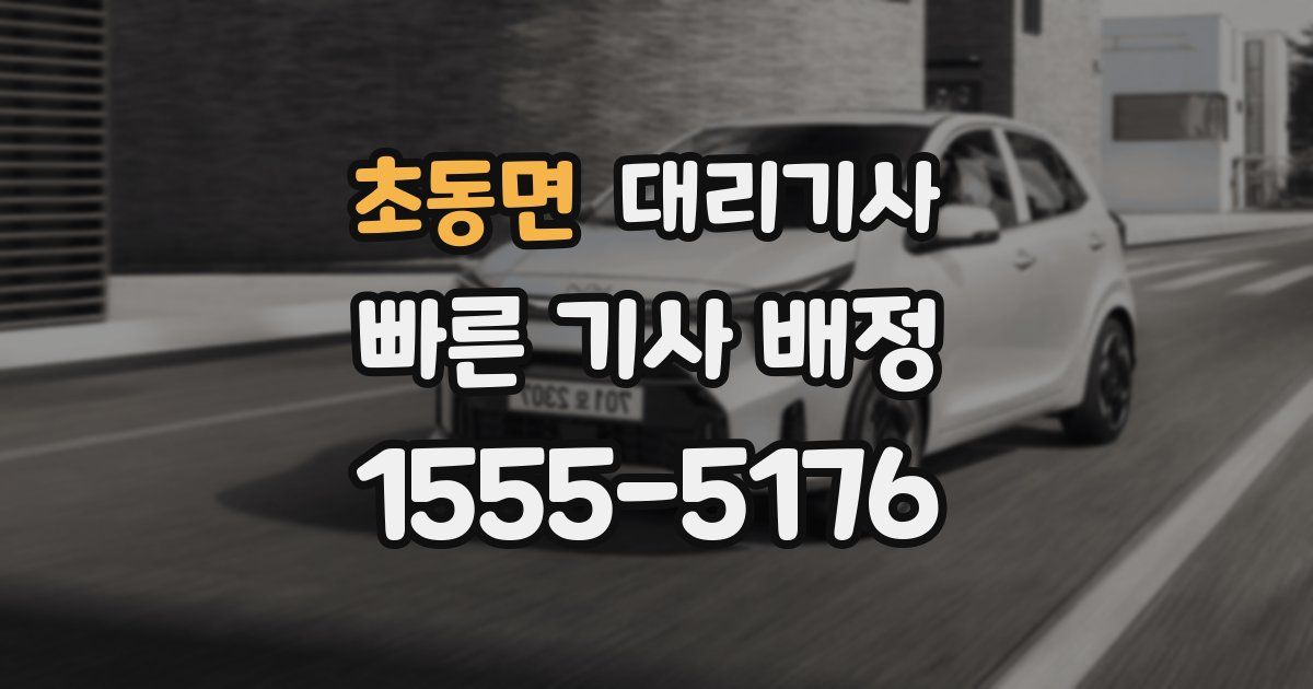 초동면 대리기사