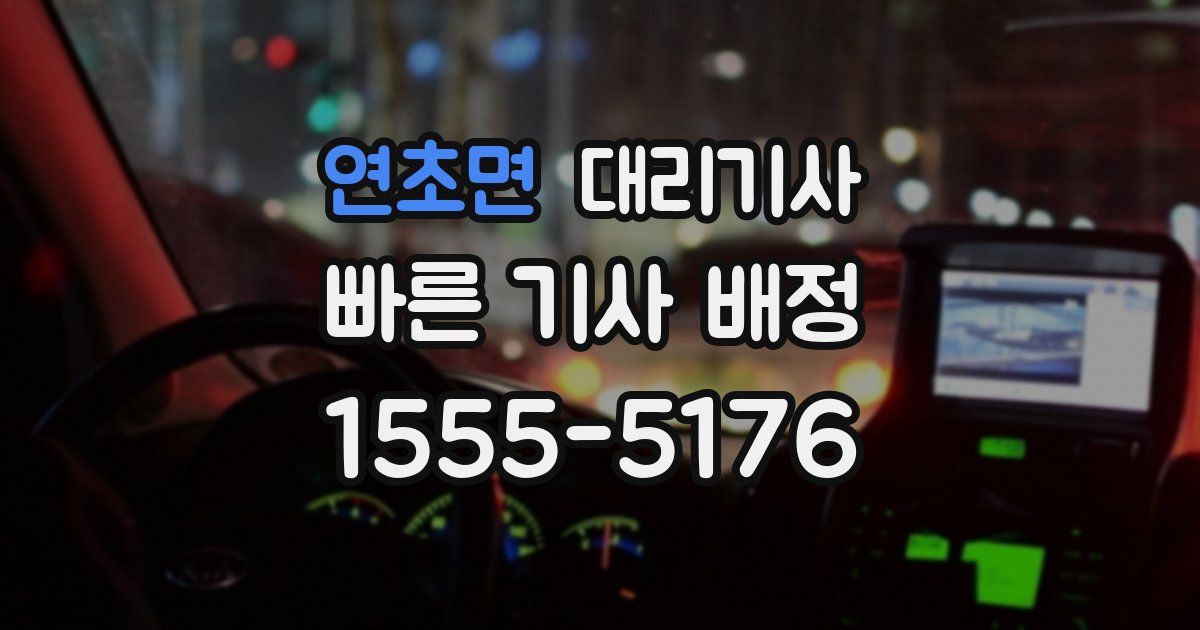 연초면 대리기사