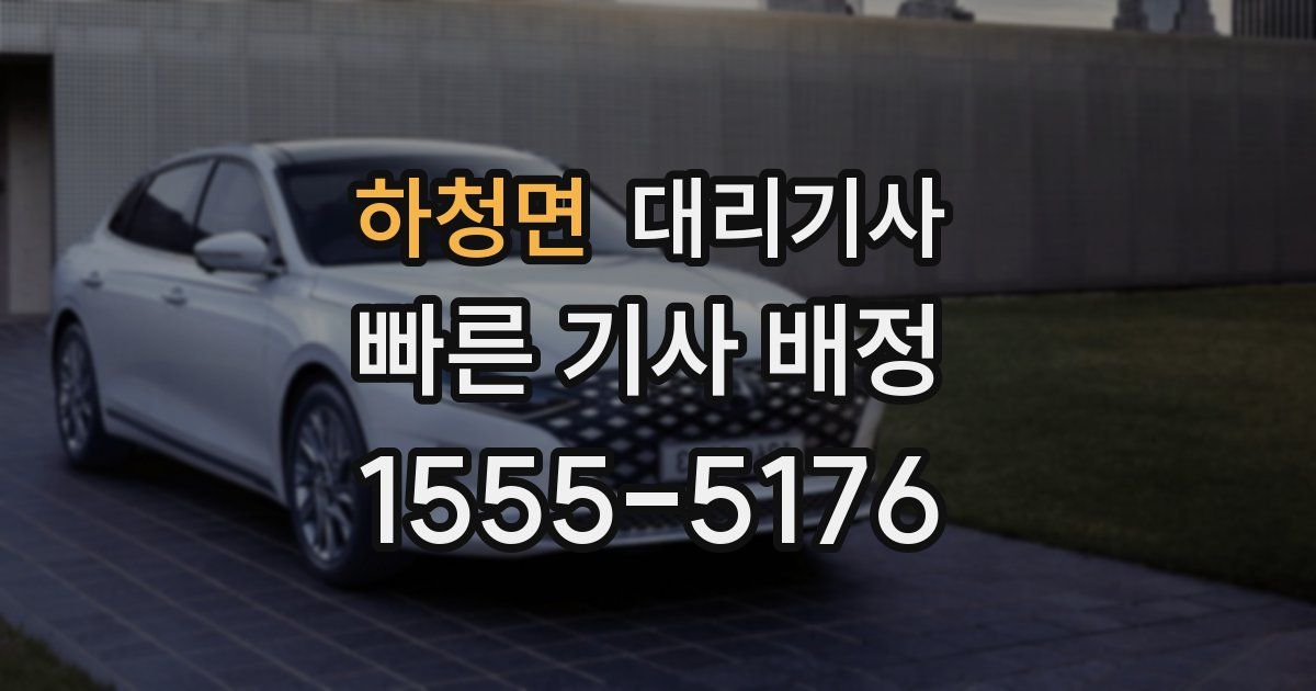 하청면 대리기사