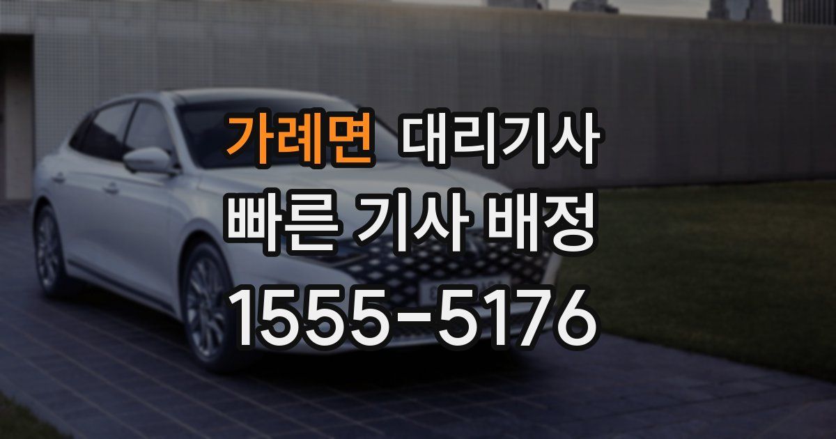 가례면 대리기사