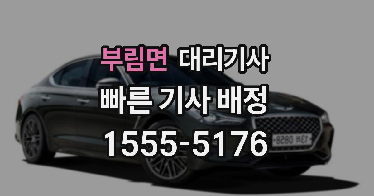 부림면 대리기사
