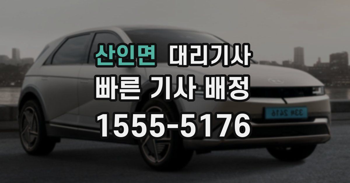산인면 대리기사