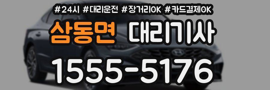 삼동면 대리기사