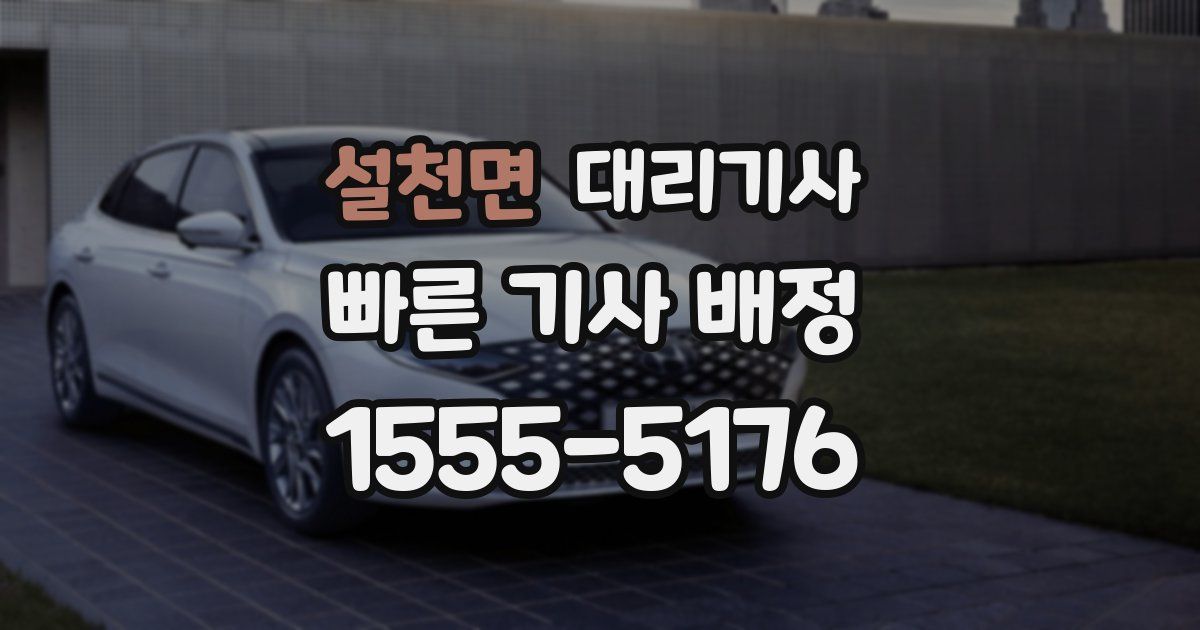 설천면 대리기사