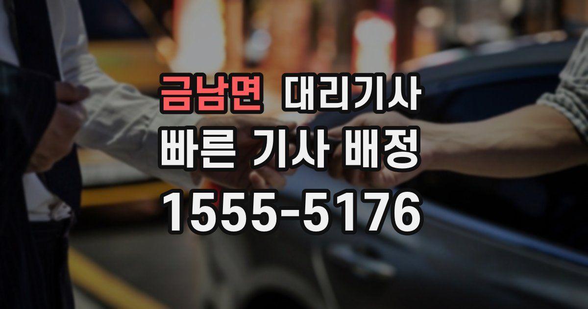 금남면 대리기사