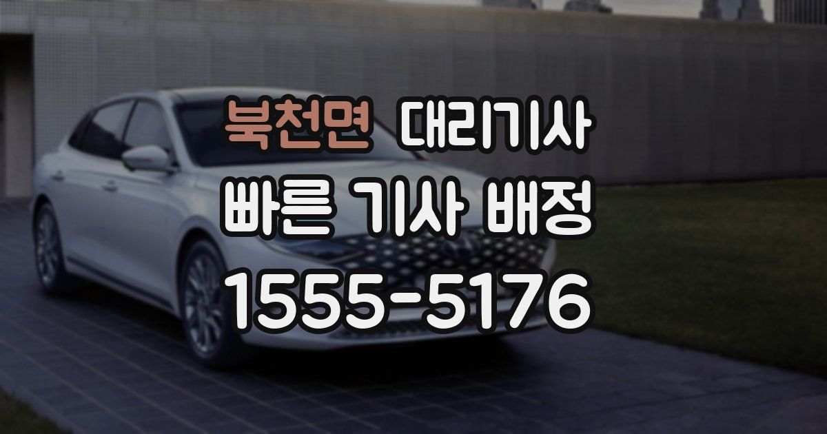 북천면 대리기사