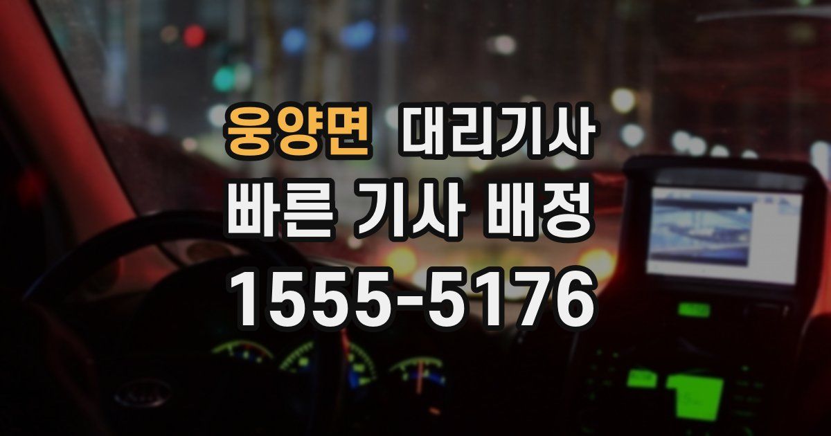 웅양면 대리기사