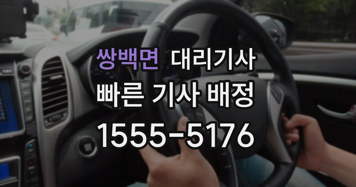 쌍백면 대리기사