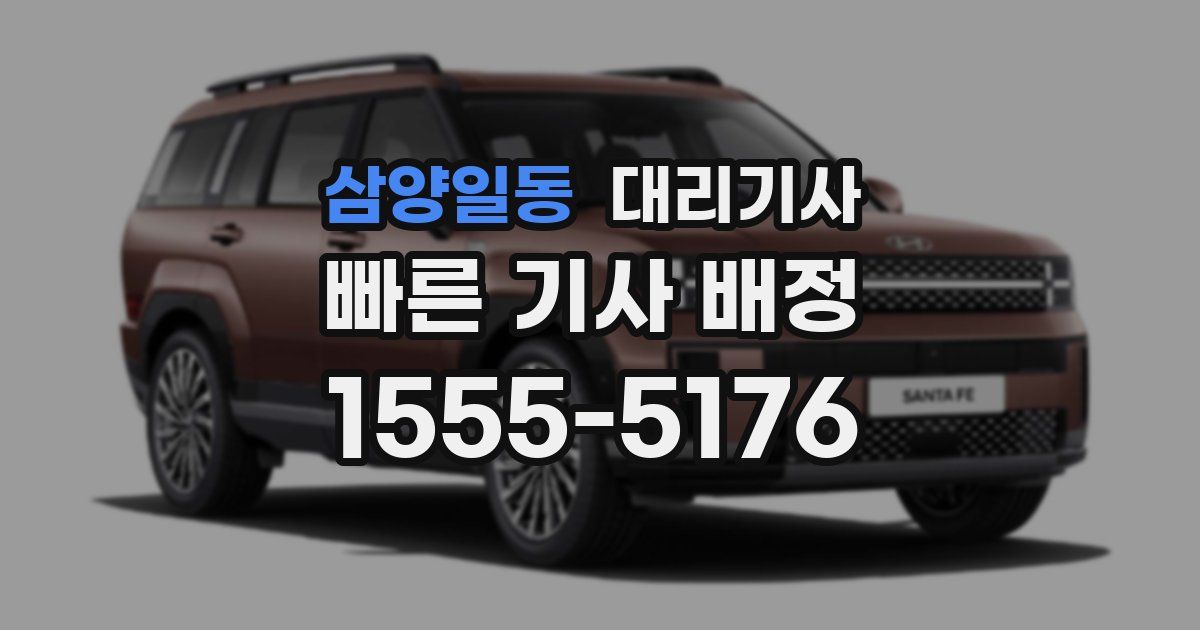 삼양일동 대리기사