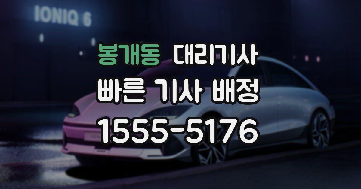봉개동 대리기사