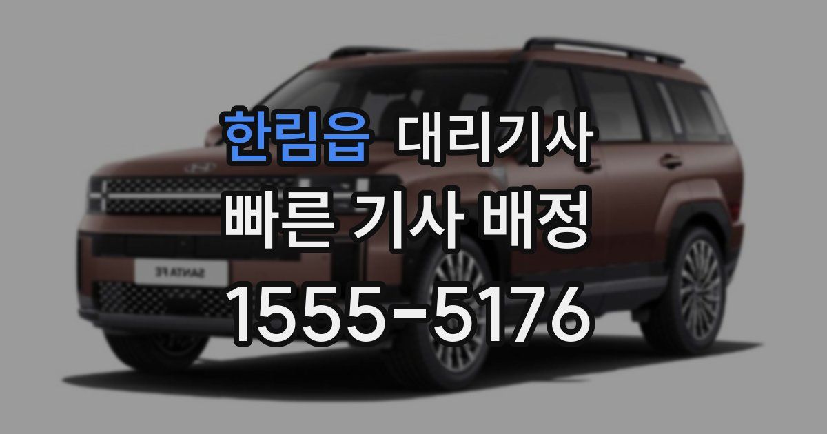 한림읍 대리기사