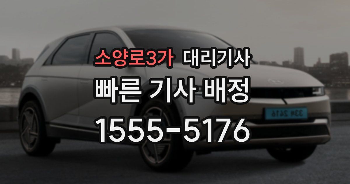 소양로3가 대리기사