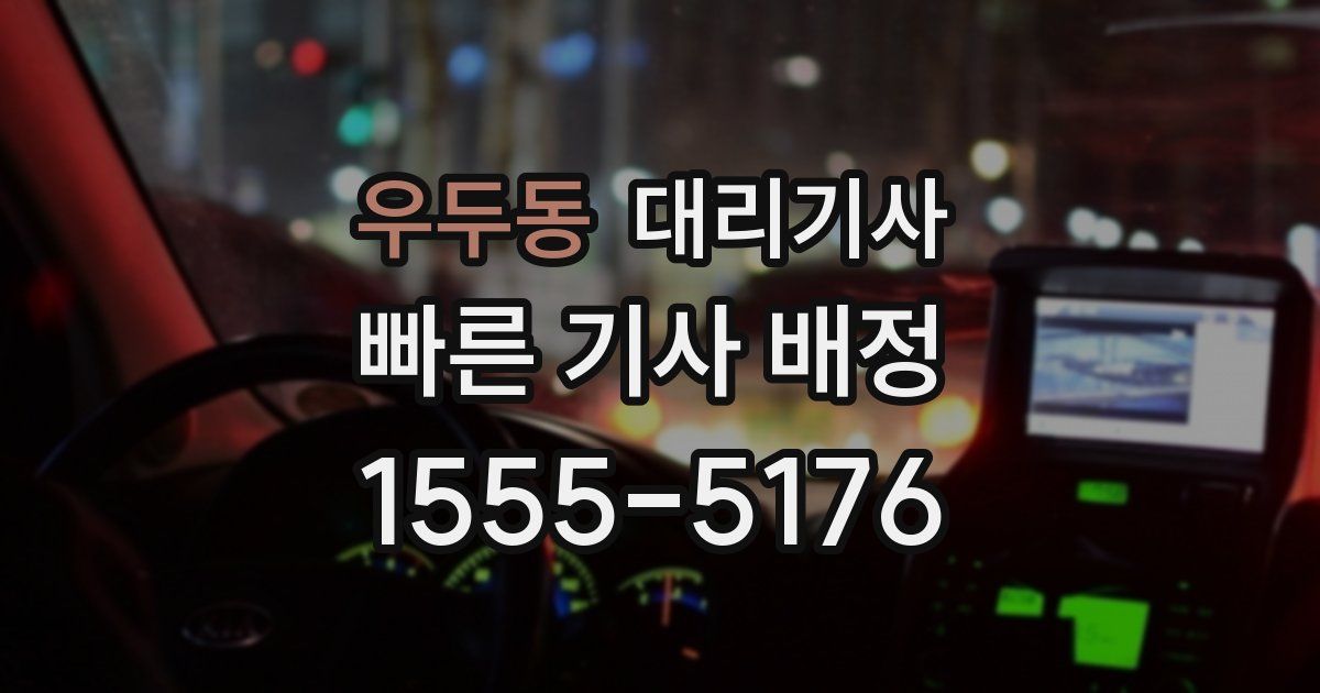 우두동 대리기사