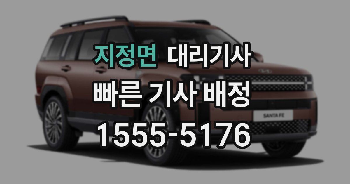 지정면 대리기사