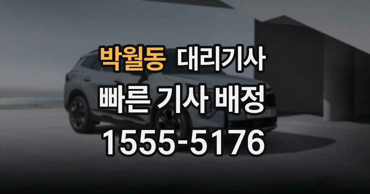 박월동 대리기사