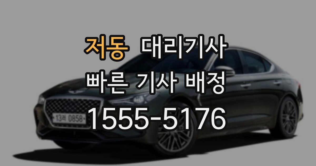 저동 대리기사