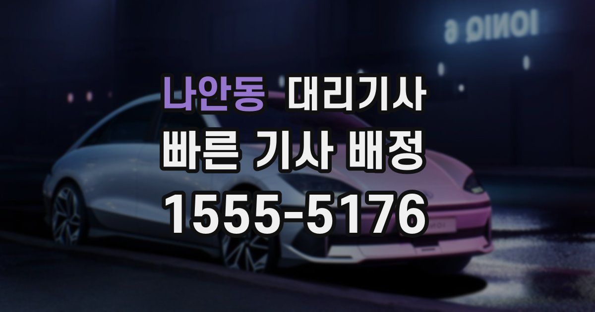 나안동 대리기사