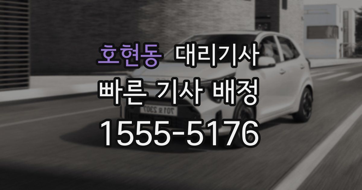 호현동 대리기사