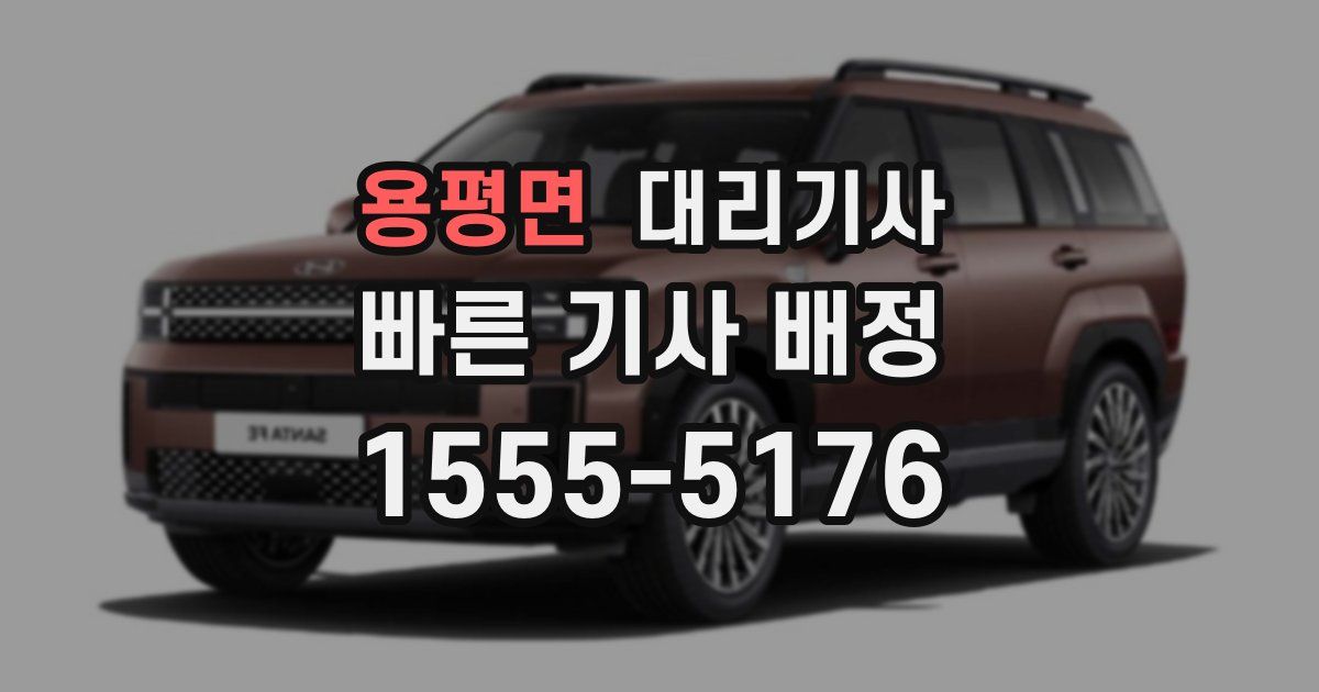 용평면 대리기사