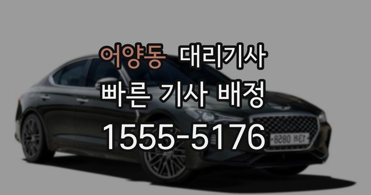 어양동 대리기사