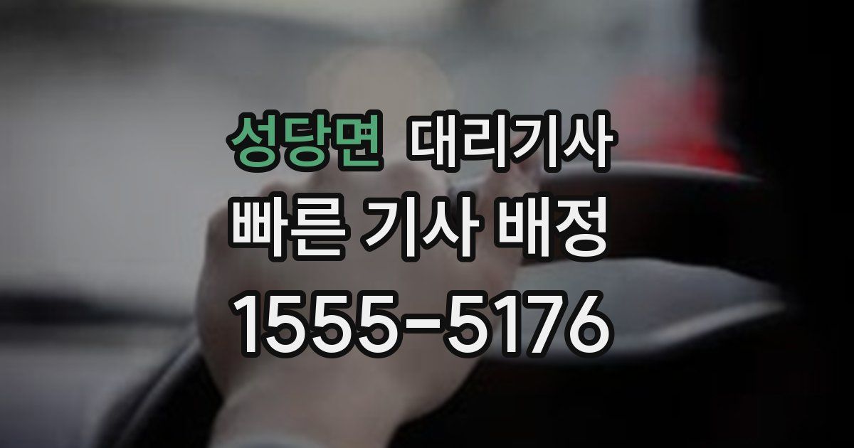 성당면 대리기사