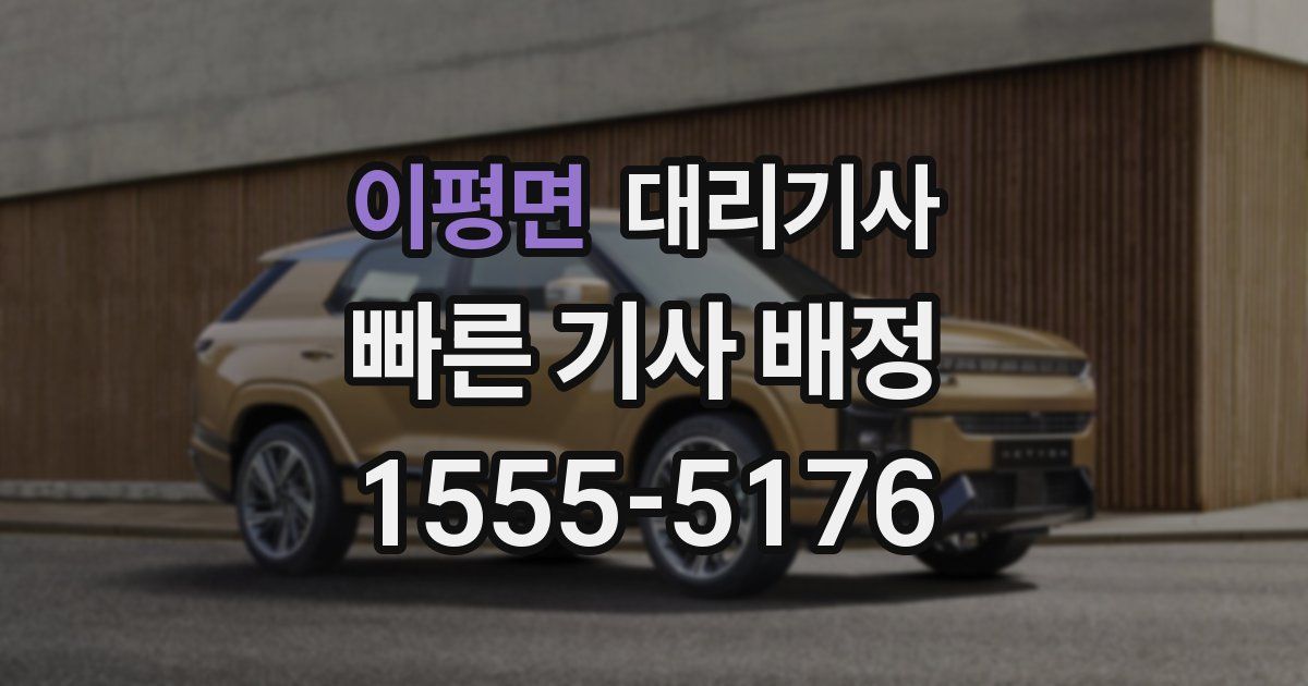 이평면 대리기사