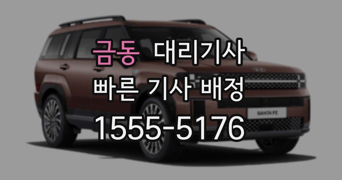 금동 대리기사