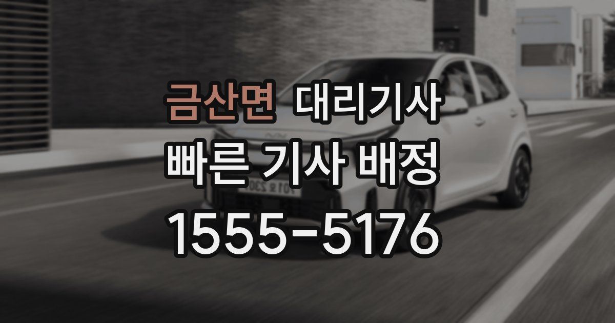 금산면 대리기사