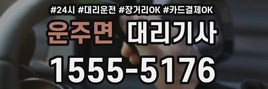 운주면 대리기사