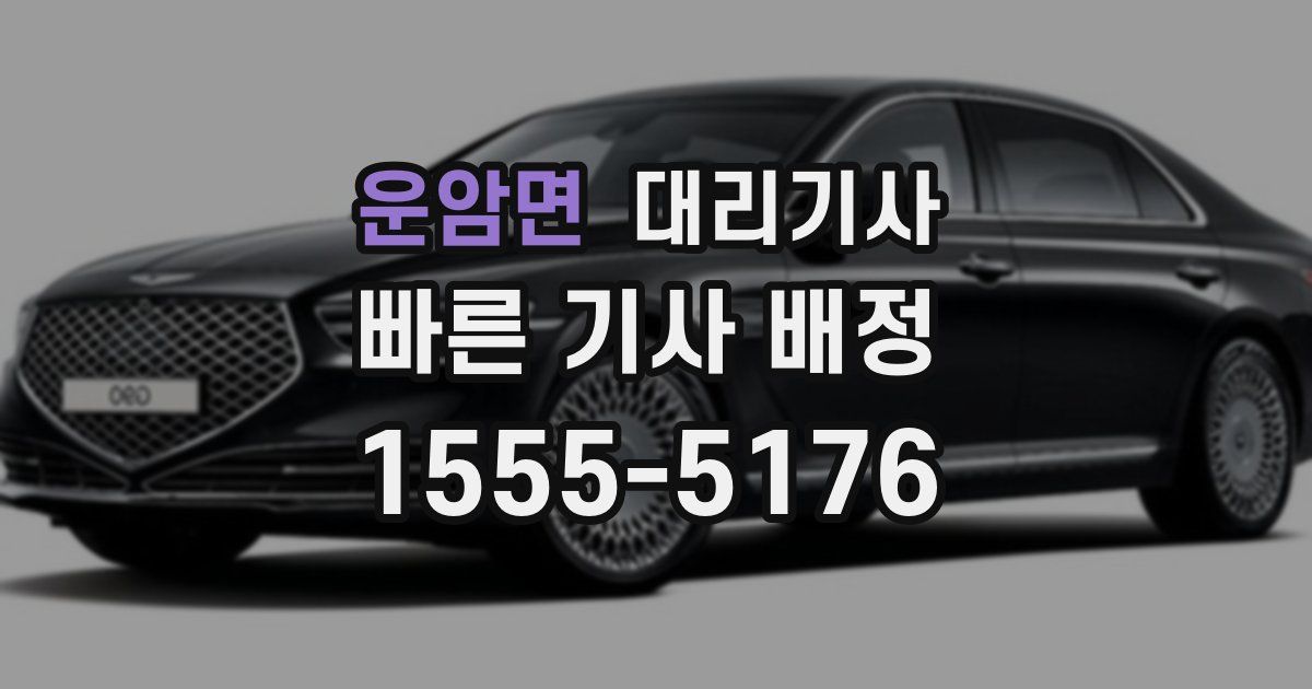 운암면 대리기사