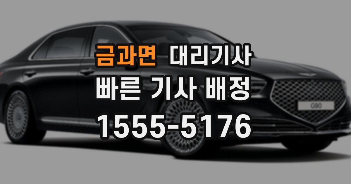 금과면 대리기사