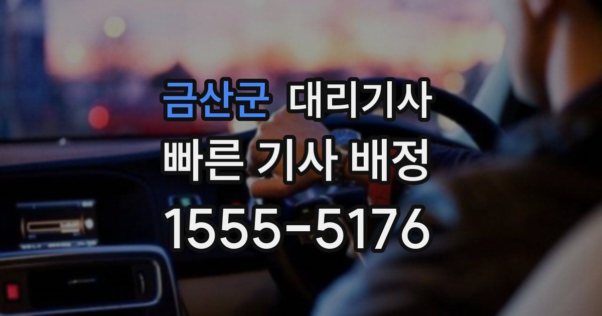 금산군 대리기사